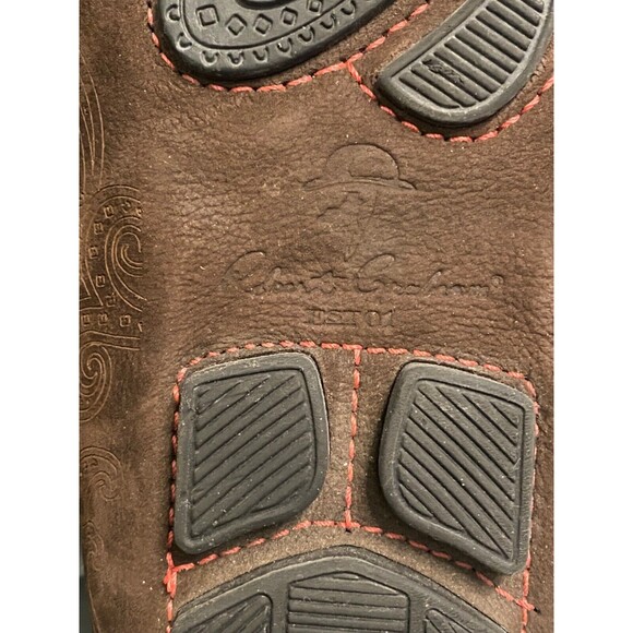 ROBERT GRAHAM Verrazano Sz 9 Brown SUEDE Paisley Driving Shoes Loafers Moccasins - Picture 7 of 8